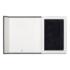 Carnet Textile Large 13X21 - Pages Lignées - Noir