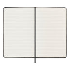 Carnet Textile Large 13X21 - Pages Lignées - Noir
