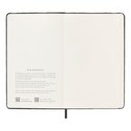 Carnet Textile Large 13X21 - Pages Lignées - Noir