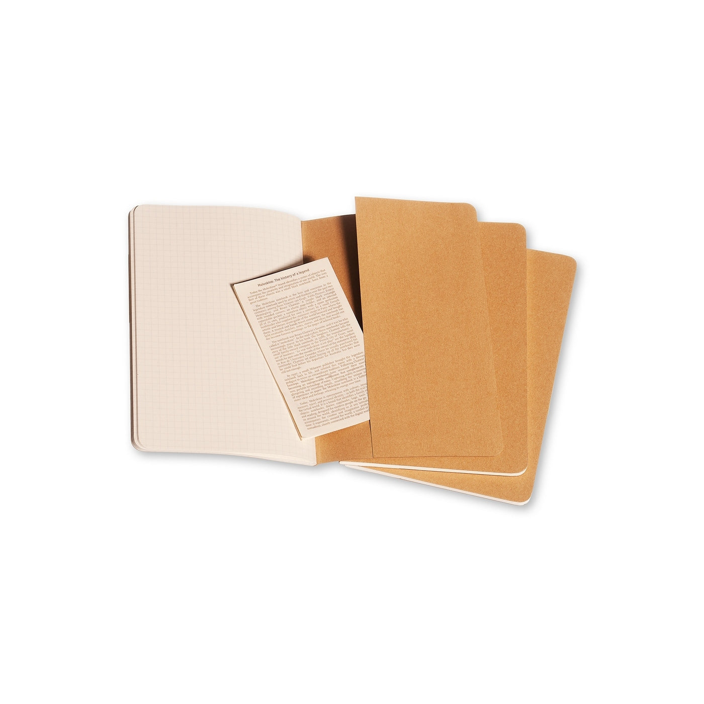 Cuaderno Large 13X21 - Páginas Cuadriculadas - Marrón Kraft