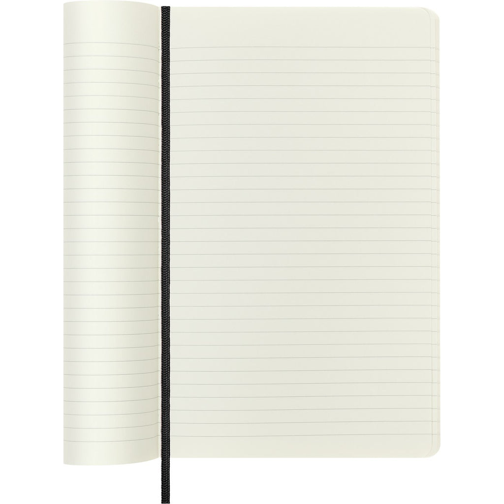 Cuaderno Textil Large 13X21 - Páginas Rayadas - Negro