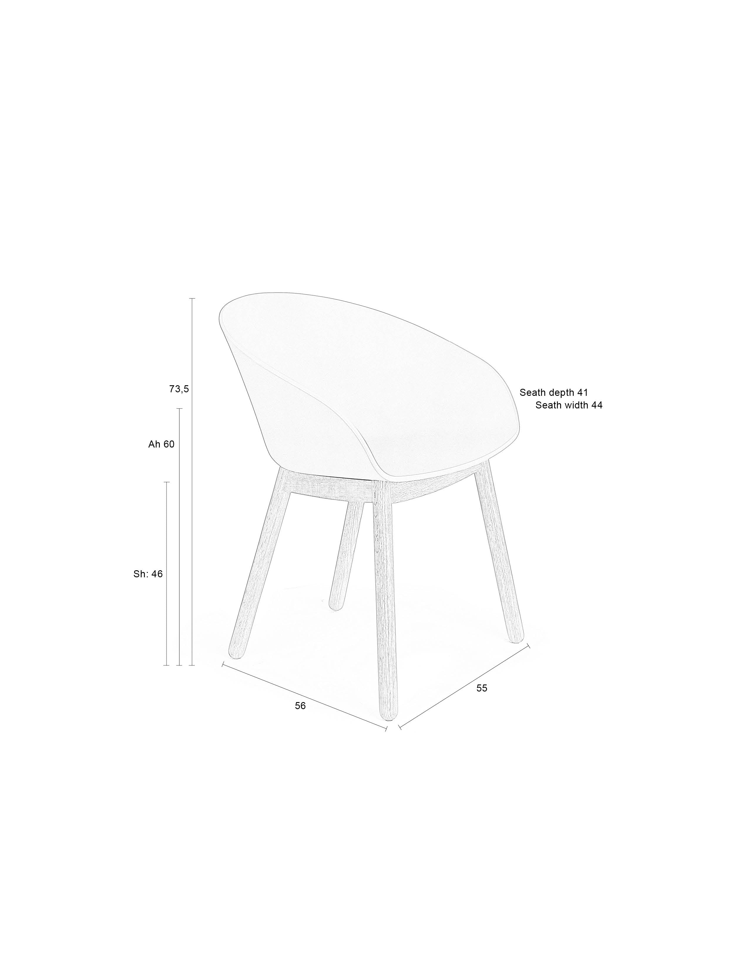 Void - Lot De 2 Fauteuils De Salle À Manger - Plastique polypropylène - Chêne Noir