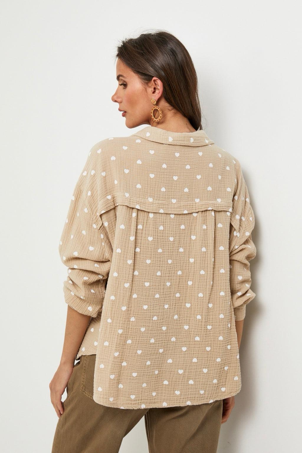 Beige/White Shirt - Women