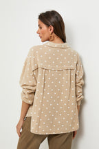 Beige/White Shirt - Women