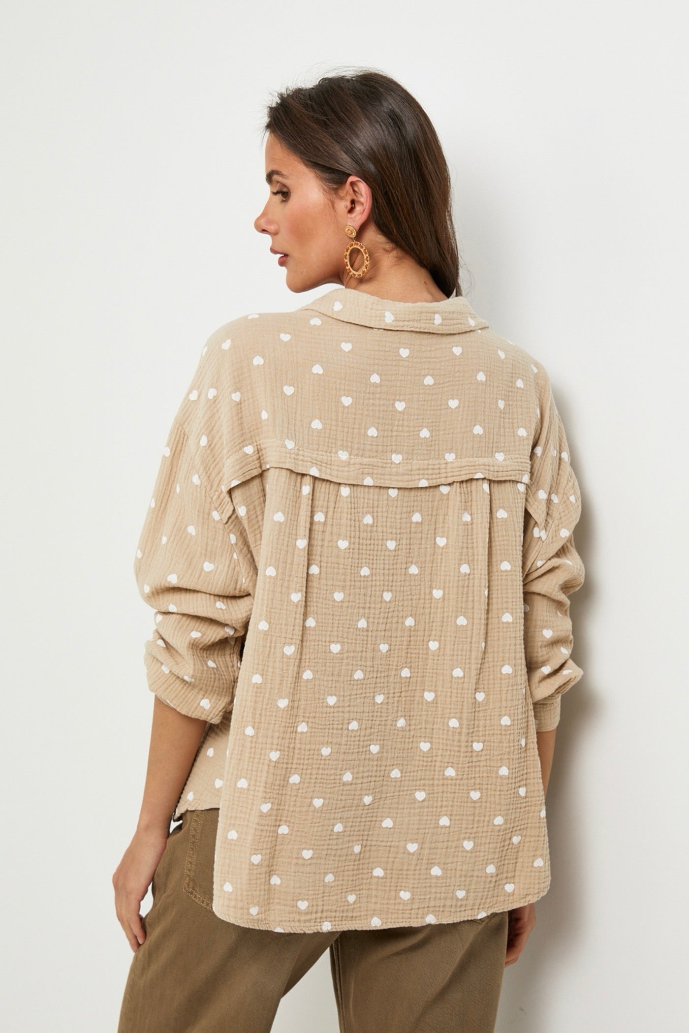 Beige/White Shirt - Women