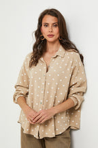Beige/White Shirt - Women