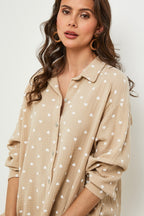 Beige/White Shirt - Women