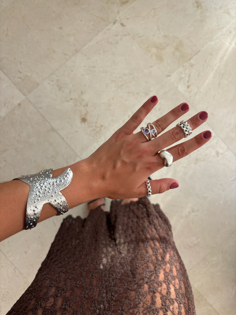 Ring Love Lila Plata