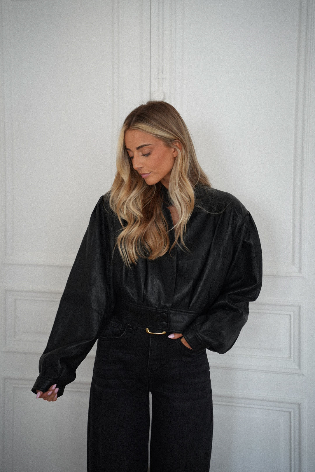Veste En Cuir Debo - Noire