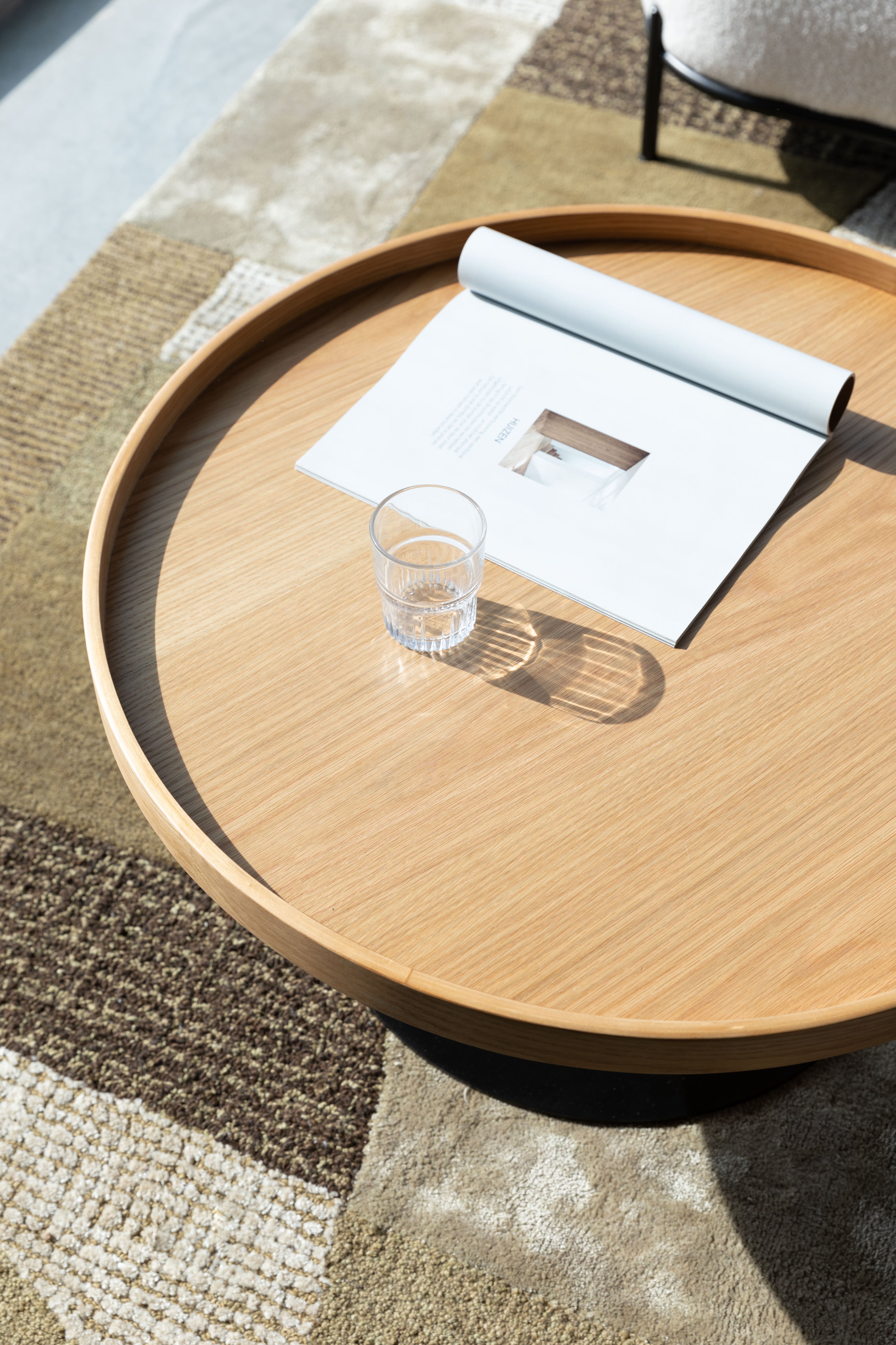 Yuri L - Table D'Appoint - Placage de chêne - Chêne/Marron