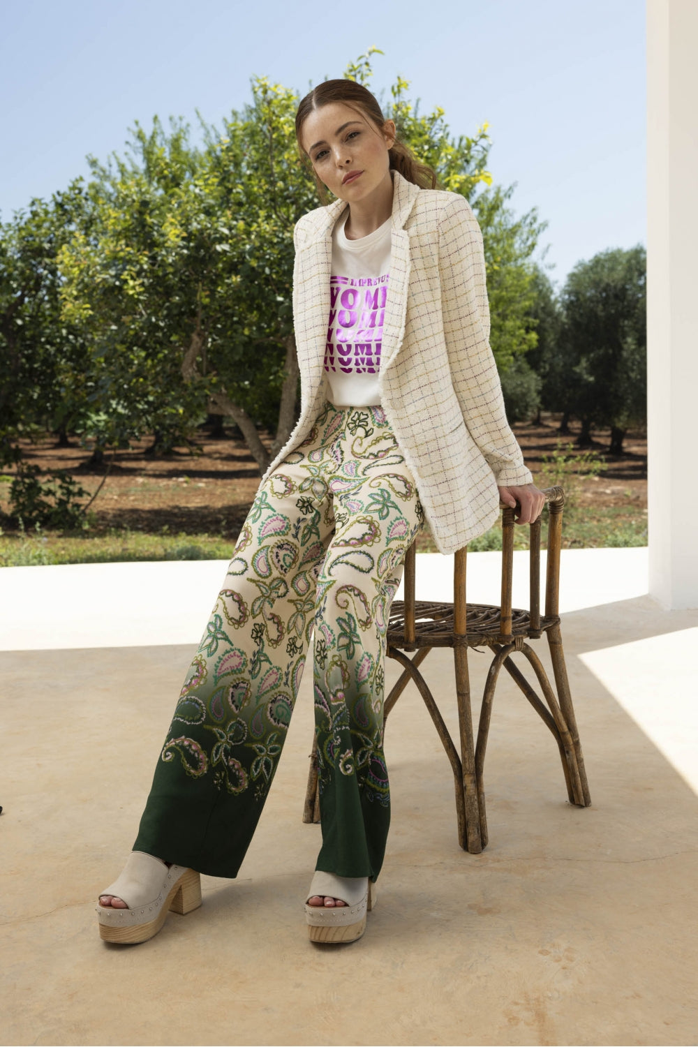 The Tie And Dye Paisley Print Tracy Trousers