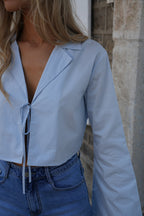 Blouse Courte Cally - Bleue