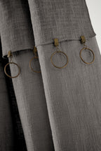 Slub Sixtine - Adjustable Curtain + Rings - Cotton - Slate