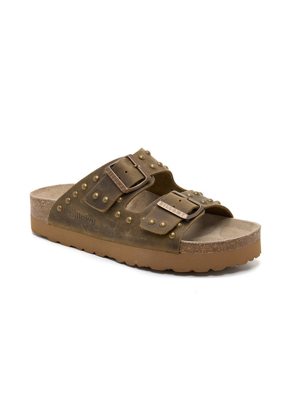 Sandalias caqui - Mujer
