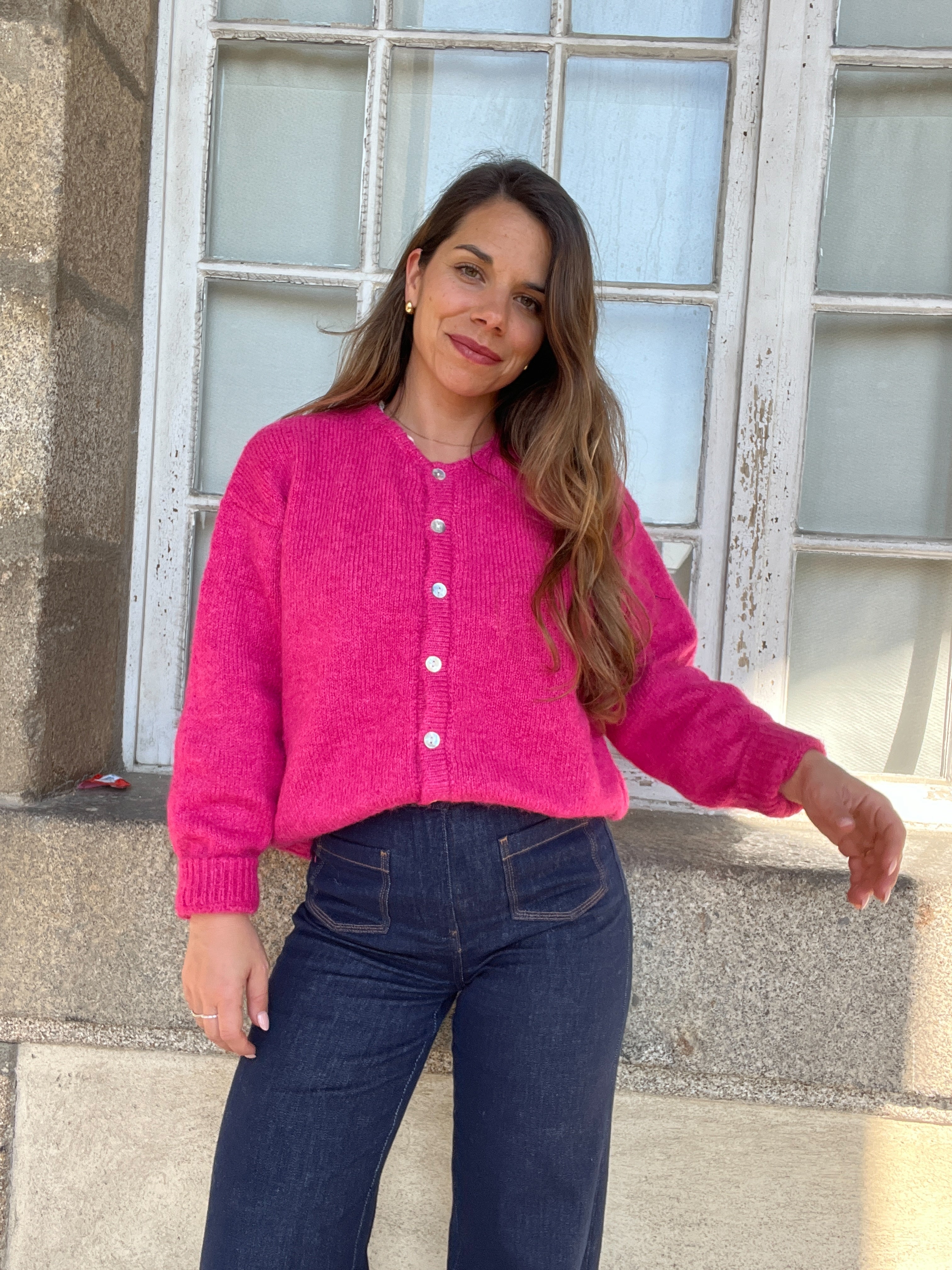 Charlie Pink Fuschia Cardigan