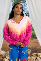 Sudadera rosa Paolo Tie And Dye