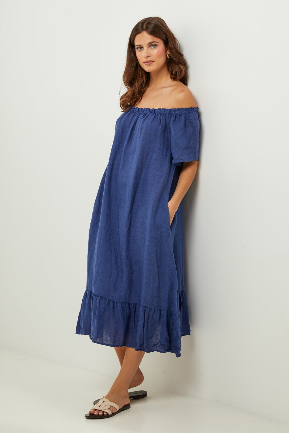 Autour Du Lin - Dress - Navy - Women