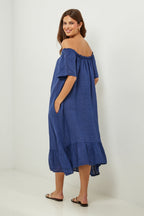 Autour Du Lin - Dress - Navy - Women