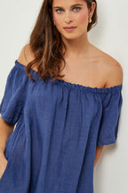 Autour Du Lin - Dress - Navy - Women