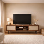 Jetson - TV Unit - Fabric & Walnut