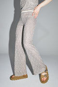 Le Pantalon Edwin Tricot Géo Ajouré Doré Noir Fabriqué En Italie
