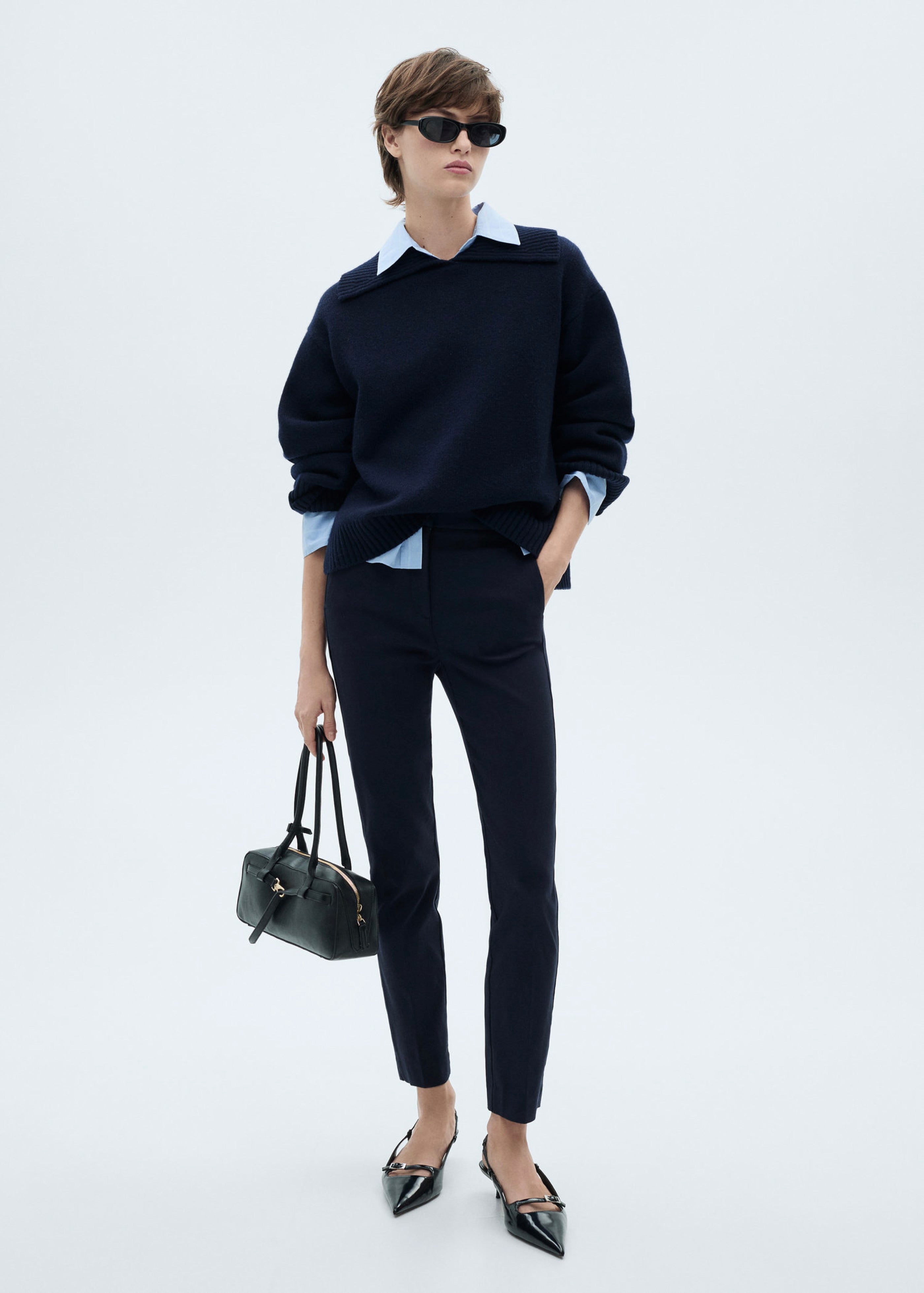 Pantalon Skinny Crop - Dark Navy