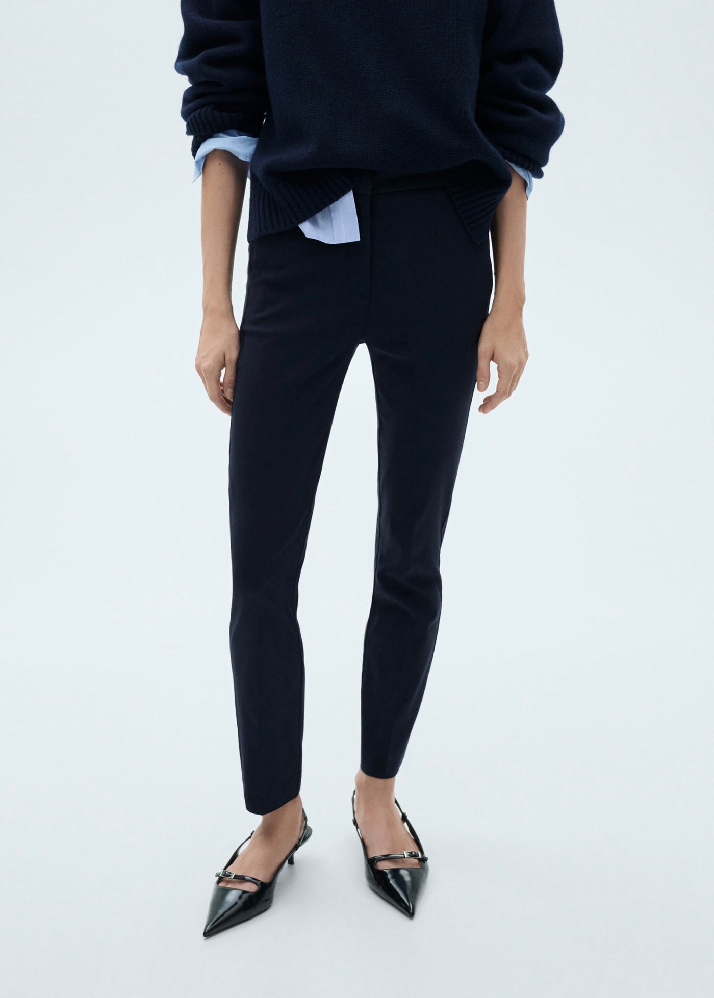 Pantalon Skinny Crop - Dark Navy