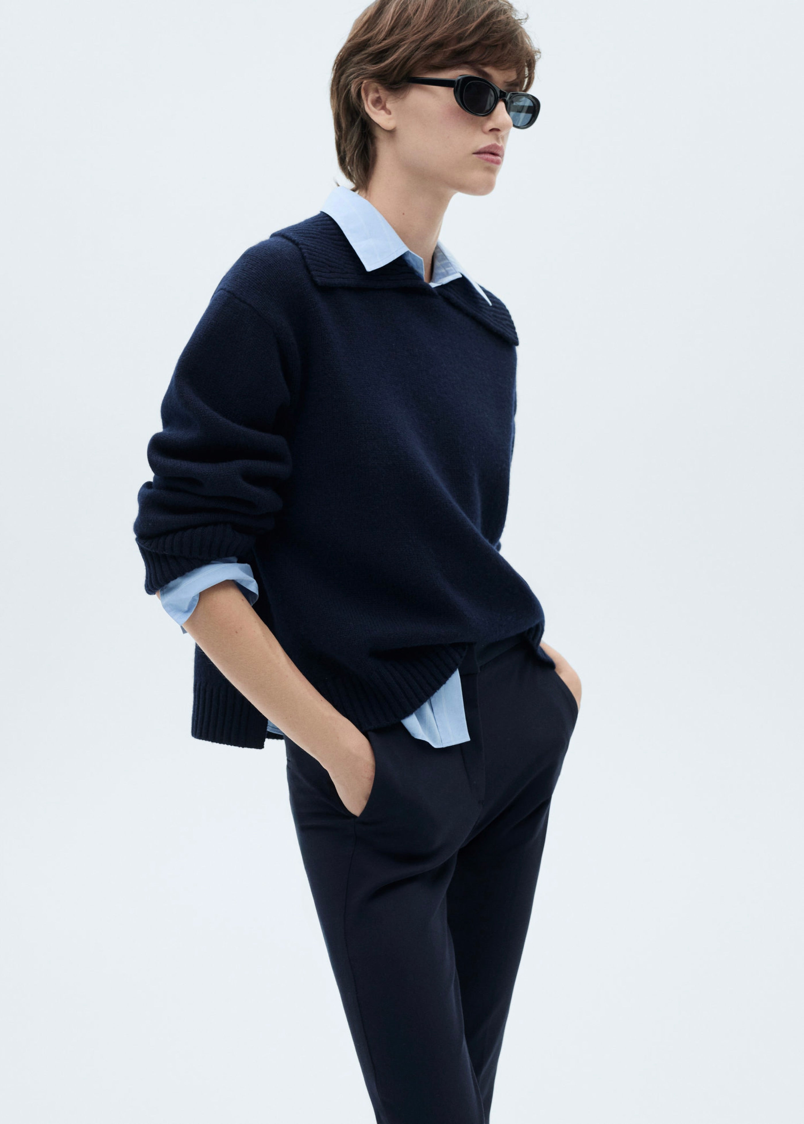 Pantalon Skinny Crop - Dark Navy