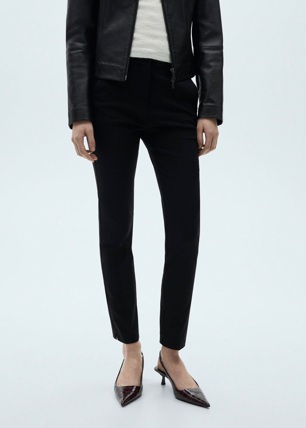Pantalon Skinny Crop - Black