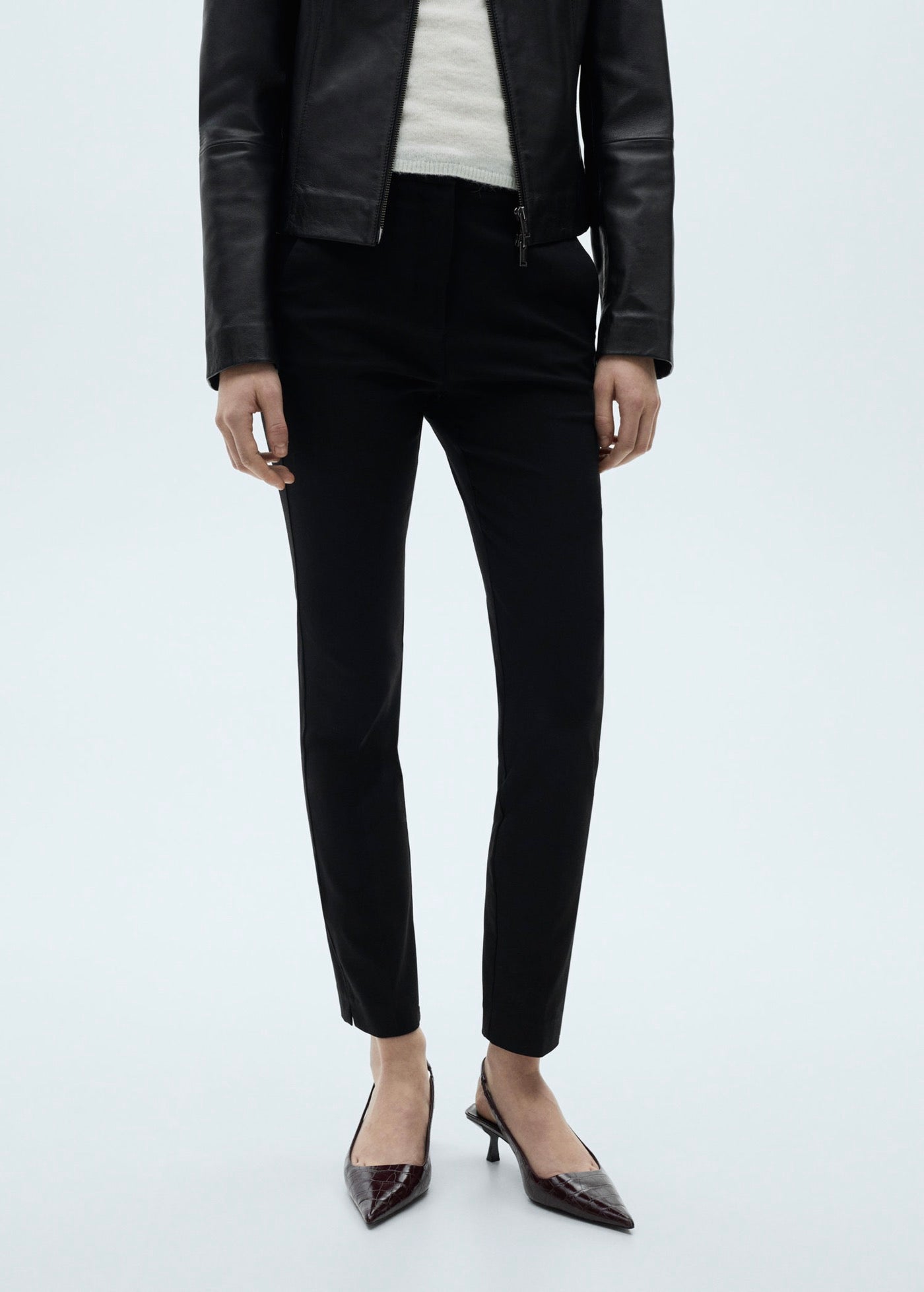 Pantalon Skinny Crop - Black