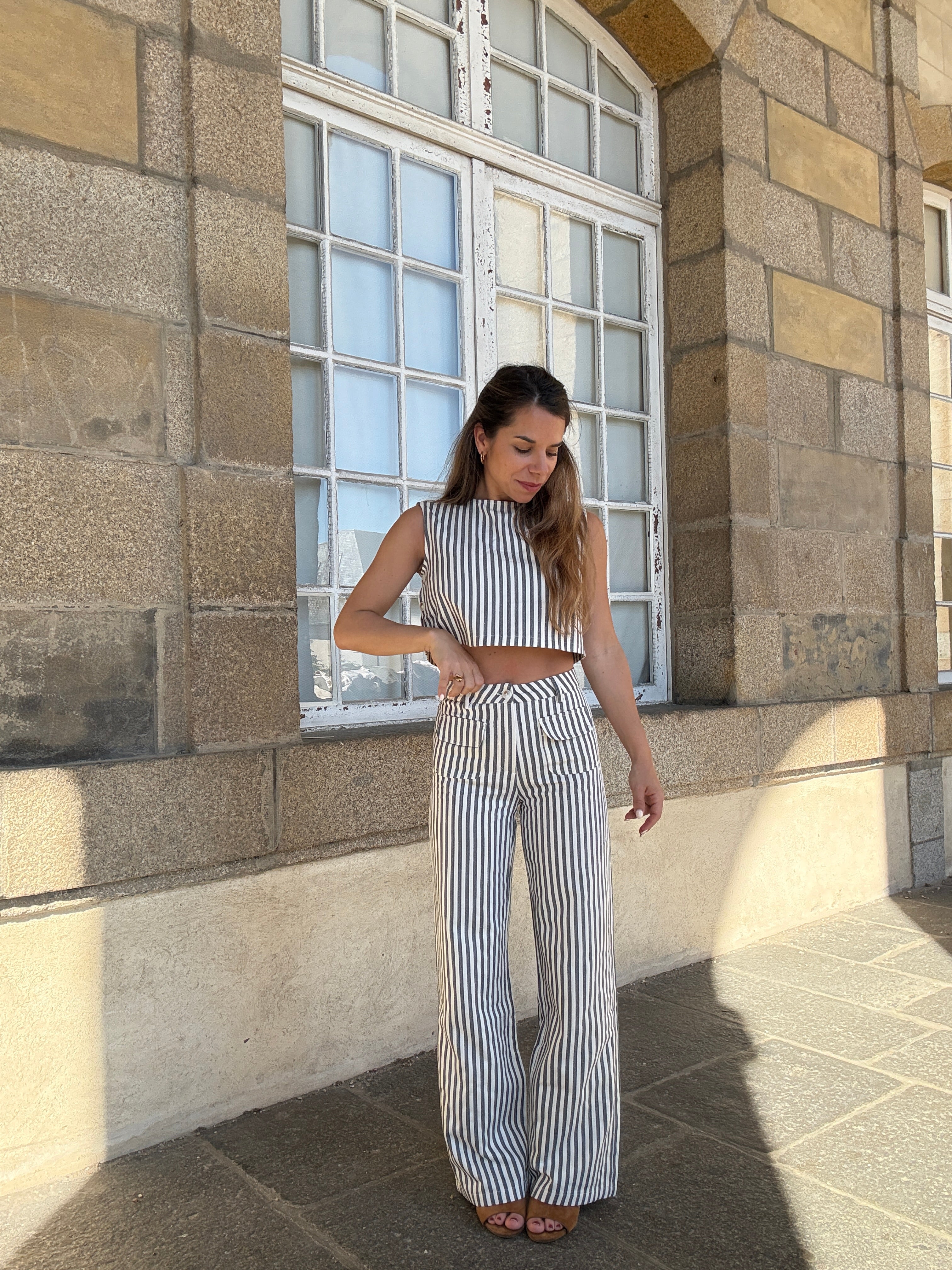 Blue Sailor Striped Trousers
