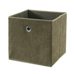 Cube Pliable Tissu Velours Côtelé Kaki - Vert Kaki