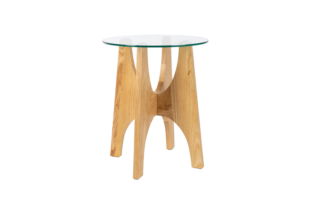 Kobe - Side Table - Glass - Natural/Beige