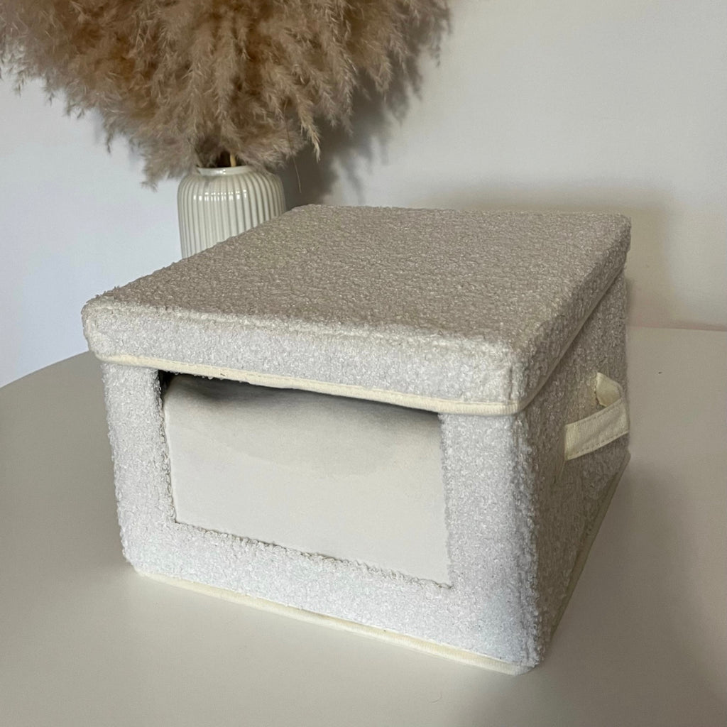 Boîte De Rangement - Tissu - Écru