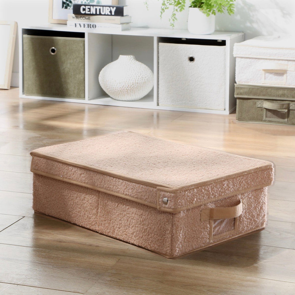Boîte De Rangement - Tissu - Beige