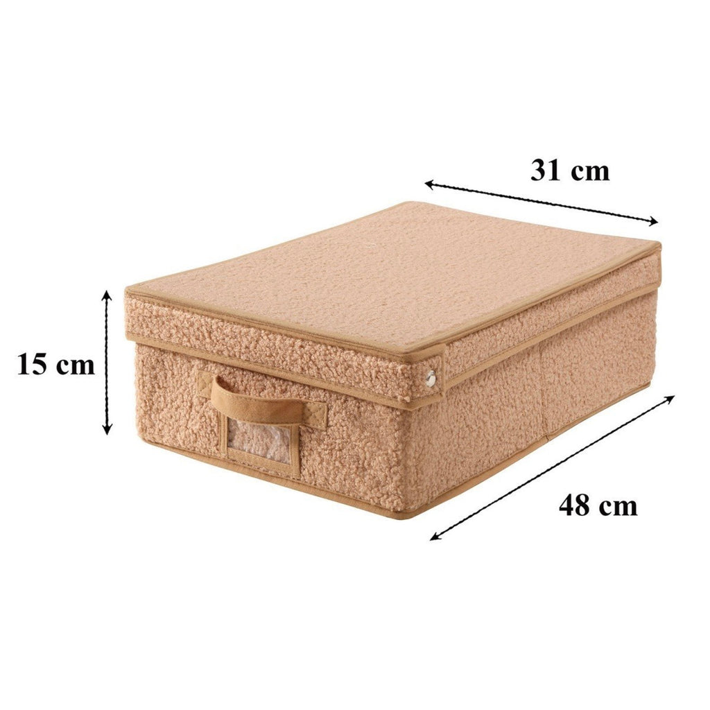 Boîte De Rangement - Tissu - Beige