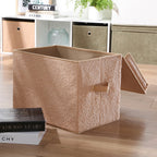 Boîte De Rangement - Tissu - Beige