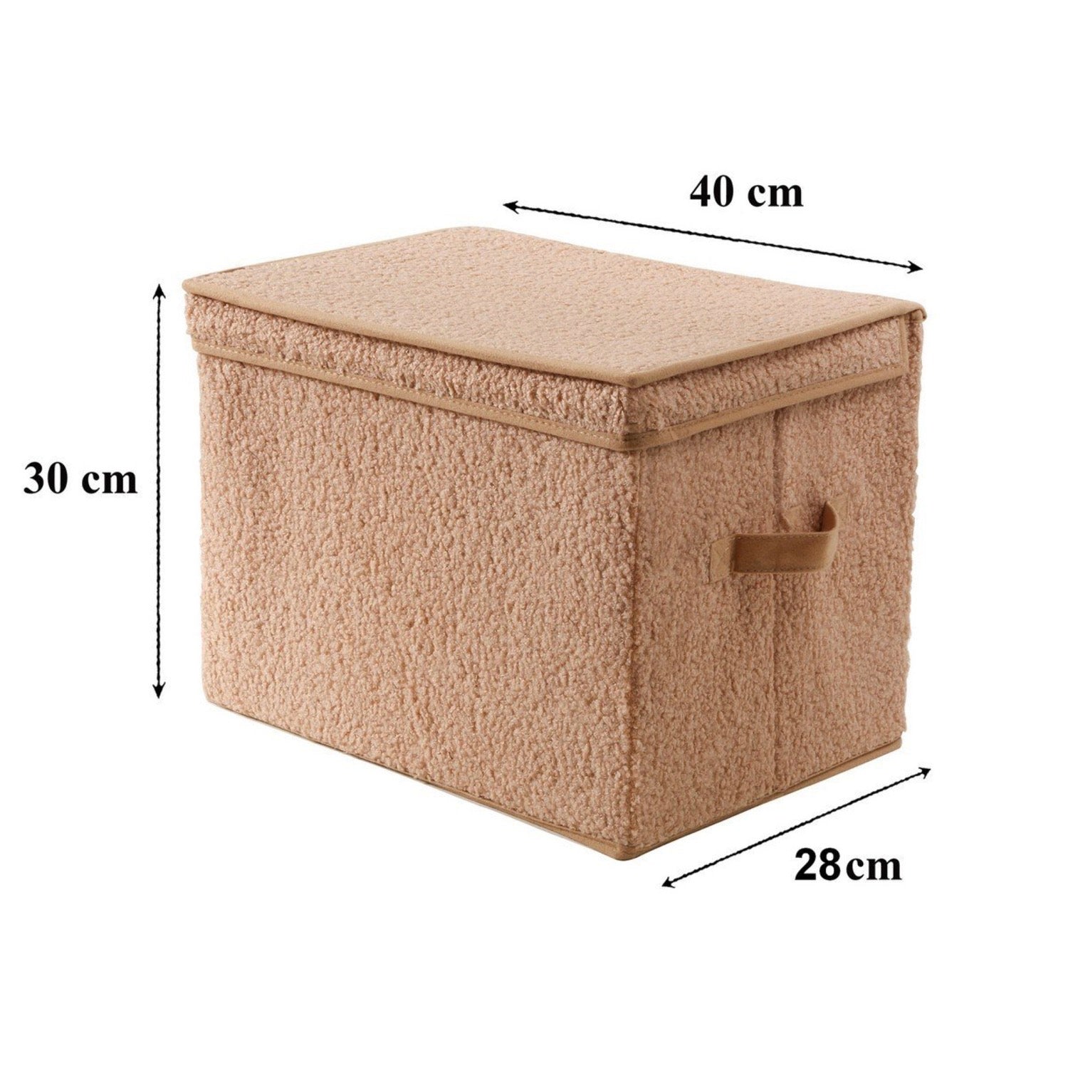 Boîte De Rangement - Tissu - Beige