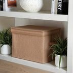 Boîte De Rangement - Tissu - Beige