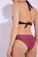 Top de bikini con aros Pam - Ciruela