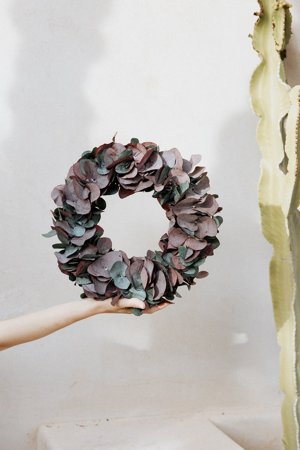 Flower Crown - Fowey - Green and Garnet