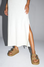 The Long Clara Terry Dress Off White Made In Portugal
