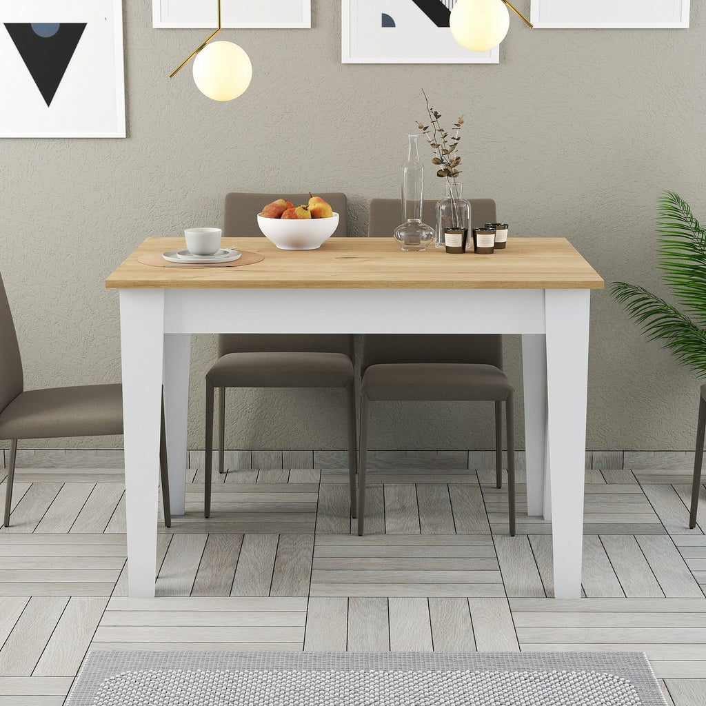 Kiev 512 Kitchen Table - White / Oak