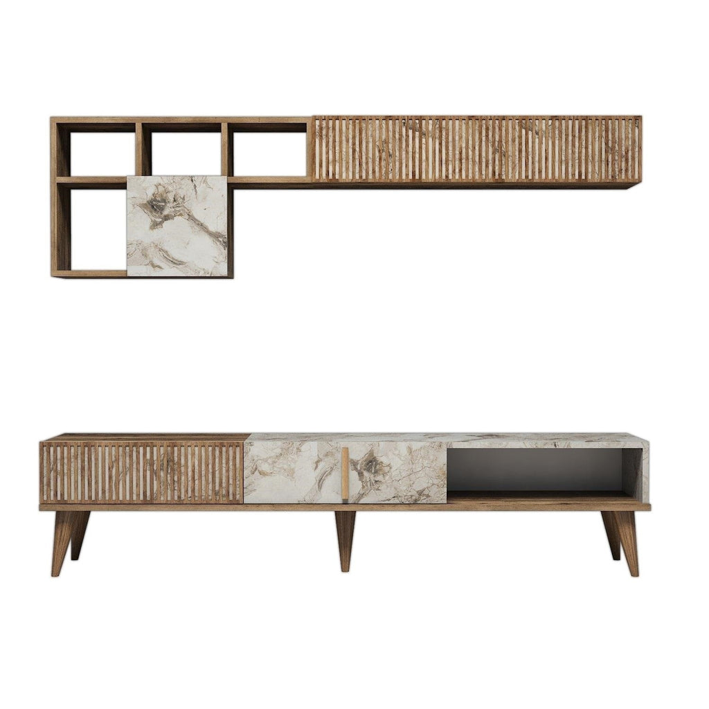 TV Units Milan - Walnut / White