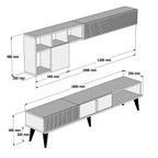TV Units Milan - Walnut / White