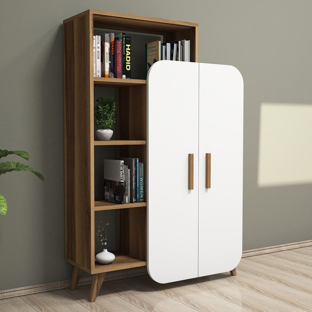 Bookcases Form - Walnut / White