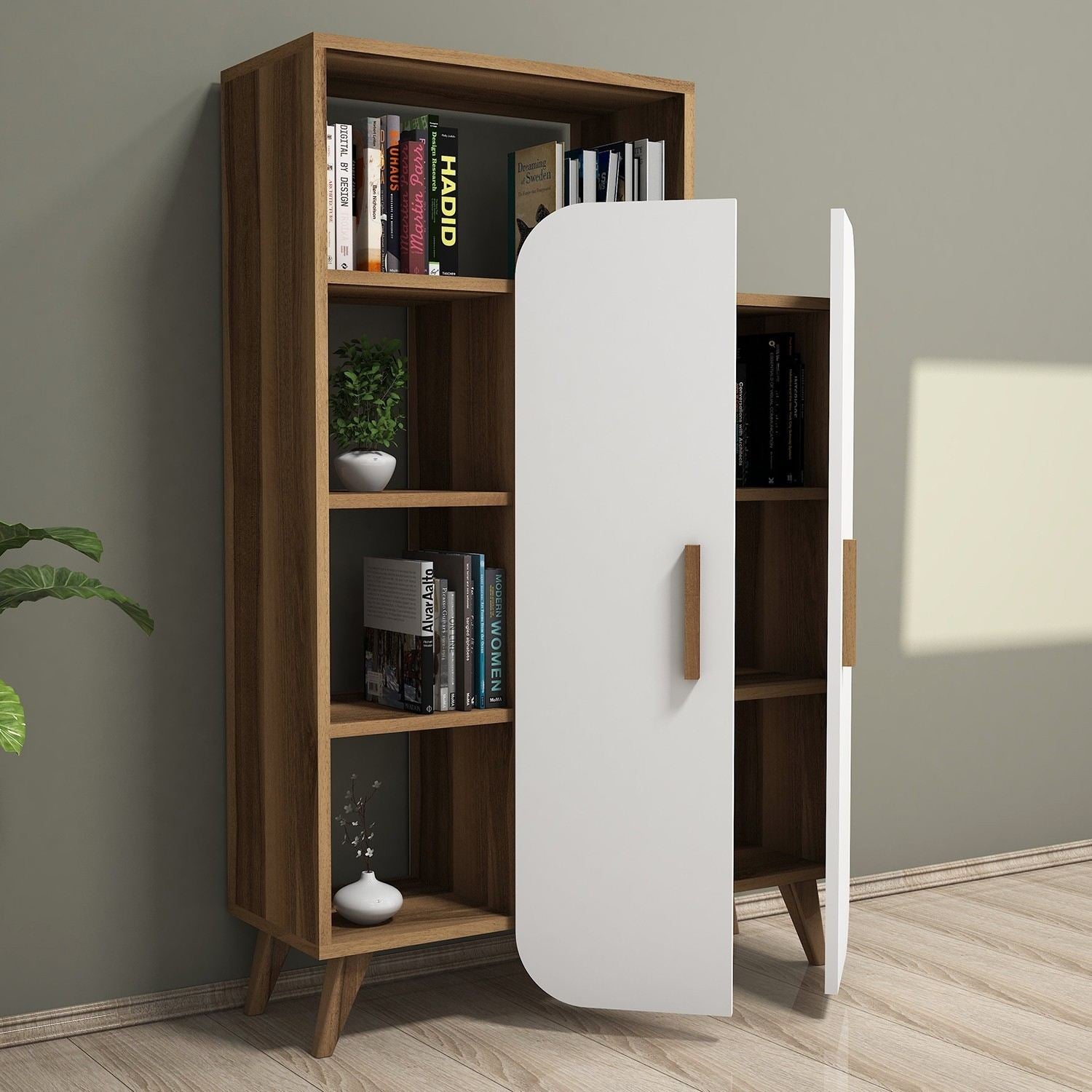 Bookcases Form - Walnut / White