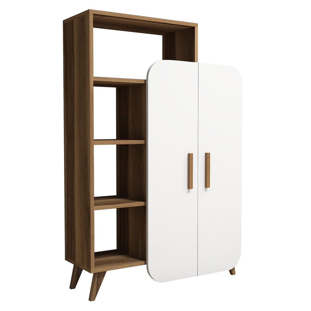 Bookcases Form - Walnut / White