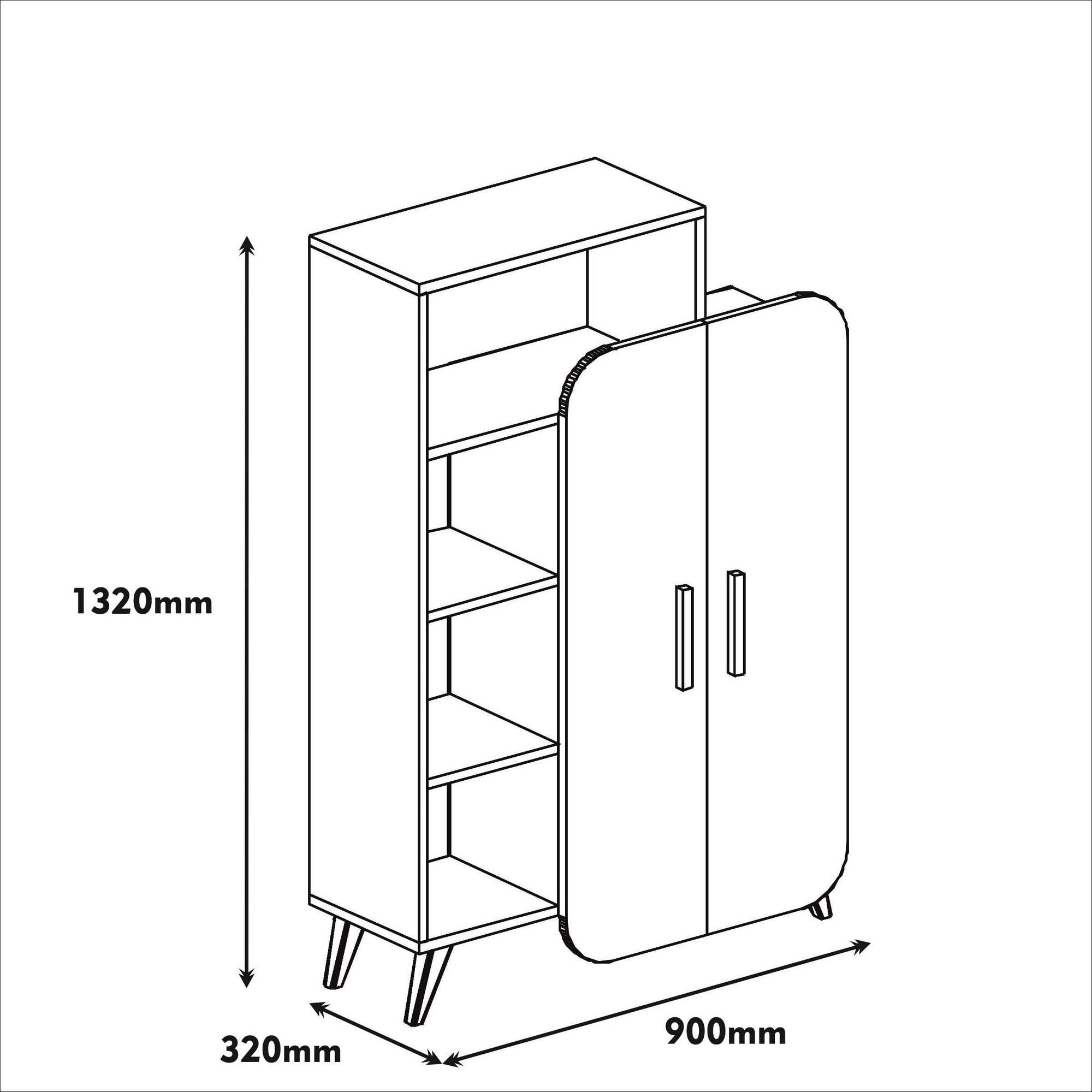 Bookcases Form - Walnut / White
