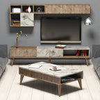 Conjuntos de Muebles de Salón Milan - Nogal / Blanco